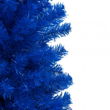 Brad Crăciun pre-iluminat cu set globuri, albastru, 150 cm, PVC - Img 4