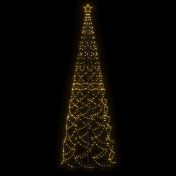 Brad de Crăciun conic, 1400 LED-uri, alb cald, 160x500 cm - Img 4