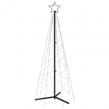 Brad de Crăciun conic, 200 LED-uri, alb rece, 70x180 cm - Img 3