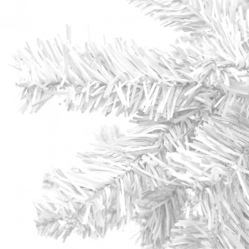 Brad de Crăciun pre-iluminat cu set globuri, alb, 240 cm, L - Img 8