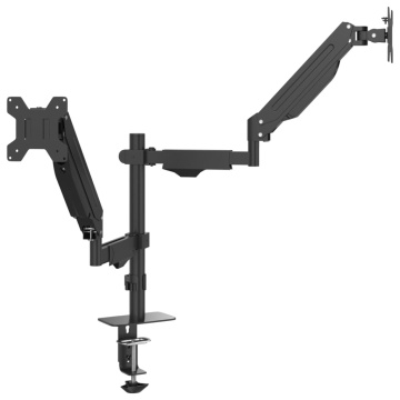 Braț monitor dublu pentru ecran max. 27 inch arc cu gaz 20 kg - Img 2
