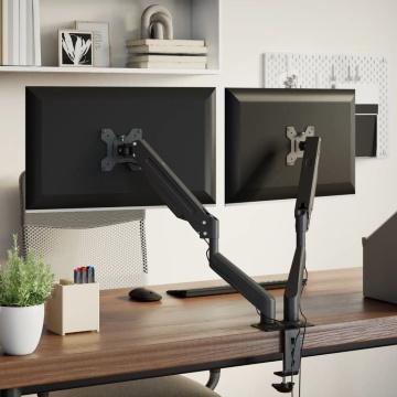 Braț monitor dublu pentru ecran max. 27 inch arc cu gaz 20 kg - Img 3