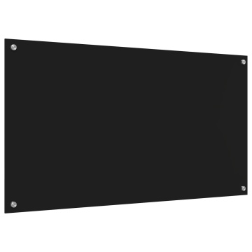 Bucătăria Backsplash Negru 110x60x0,6 cm din Sticlă Temprată - Img 4