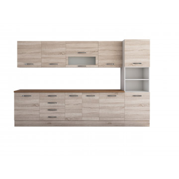 Bucatarie Alfa 320, sonoma, blat termic nuc, corp pentru cuptor incorporabil - Img 5