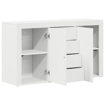 Bufet Alb Alb Lemn 120 x 36 x 69 cm Depozitare Bufet Alb - Img 4