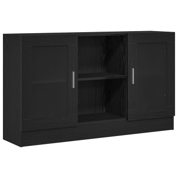 bufet negru 120x30,5x70 cm din lemn - Img 2