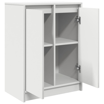 Bufetă albă 57x34x76 cm din lemn prelucrat - Img 8