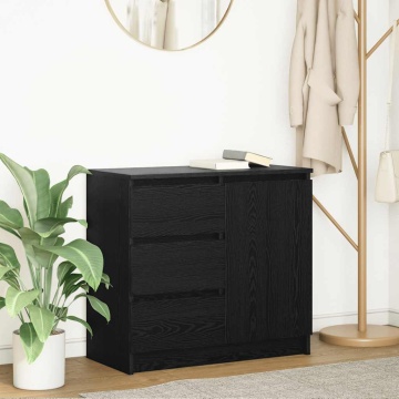 Bufetă cu sertar Stejar negru 71x35x65 cm Lemn prelucrat - Img 1