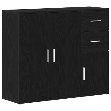 Bufetă Stejar negru 91x29,5x75 cm Lemn prelucrat - Img 2