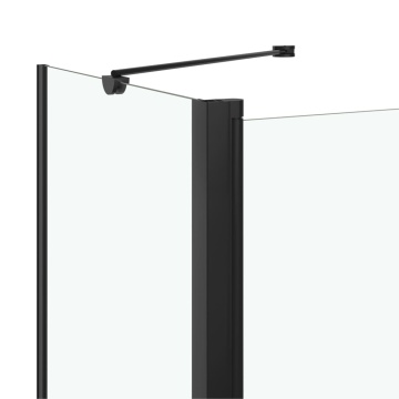 Cabină de duș dublu-pliabilă, negru, 120x68x130 cm, ESG - Img 7