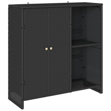 Cabinet de depozitare Negru 100x36x102 cm Ratan - Img 2