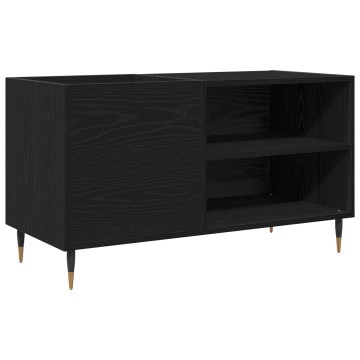 Cabinet pentru discuri Negru Stejar 84,5x38x48 cm Lemn prelucrat - Img 2