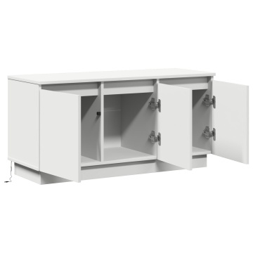Cabinet TV Alb 100x38x49 cm Lemn Prelucrat - Img 4
