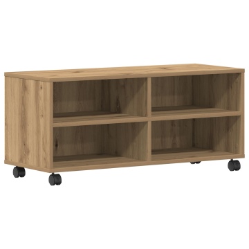 Cabinet TV Artisan Stejar 90x35x35 cm Lemn prelucrat - Img 2