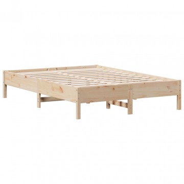 Cadru de pat, 150x200 cm, lemn masiv de pin - Img 2