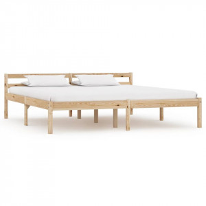 Cadru de pat, 160 x 200 cm, lemn masiv de pin - Img 1