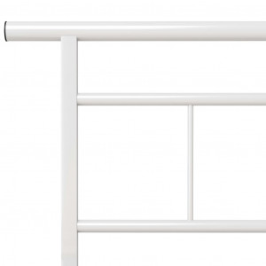 Cadru de pat, alb, 100 x 200 cm, metal - Img 6