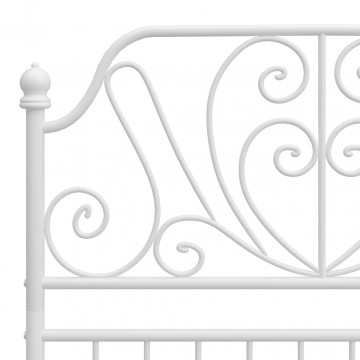 Cadru de pat, alb, 100x200 cm, metal - Img 6