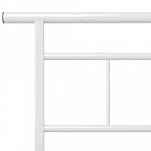 Cadru de pat, alb, 120 x 200 cm, metal - Img 6