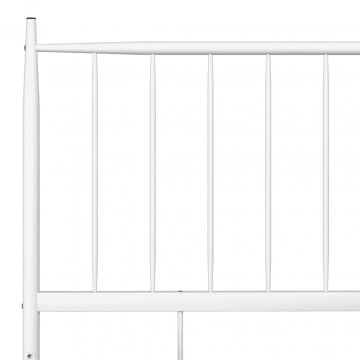 Cadru de pat, alb, 120x200 cm, metal - Img 5