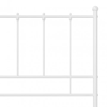 Cadru de pat, alb, 120x200 cm, metal - Img 6