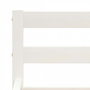 Cadru de pat, alb, 140 x 200 cm, lemn masiv de pin - Img 5