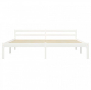 Cadru de pat, alb, 180 x 200 cm, lemn masiv de pin - Img 3