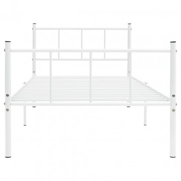 Cadru de pat, alb, 90 x 200 cm, metal - Img 3