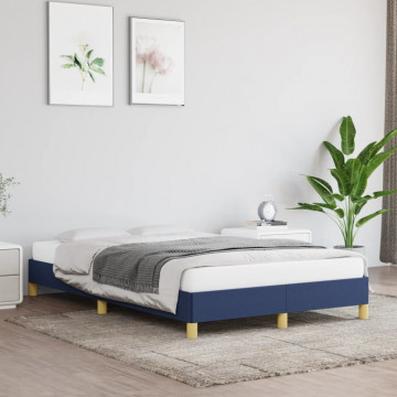 Cadru de pat, albastru, 120x190 cm, material textil - Img 3