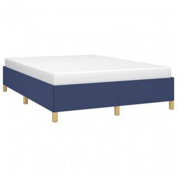 Cadru de pat, albastru, 140x190 cm, material textil - Img 3