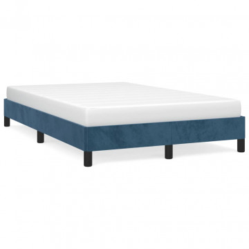 Cadru de pat, albastru închis, 120x190 cm, material textil - Img 1