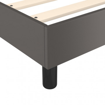 Cadru de pat box spring, gri, 140x200 cm, piele ecologică - Img 6