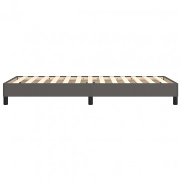 Cadru de pat box spring, gri, 90x200 cm, piele ecologică - Img 5