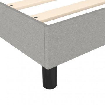 Cadru de pat box spring, gri deschis, 180x200 cm, textil - Img 6