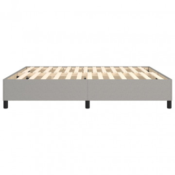 Cadru de pat box spring, gri deschis, 180x200 cm, textil - Img 5