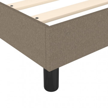 Cadru de pat box spring, gri taupe, 100x200 cm, textil - Img 6