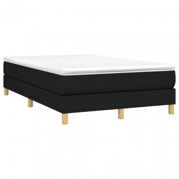 Cadru de pat box spring, negru, 120x200 cm, textil - Img 3