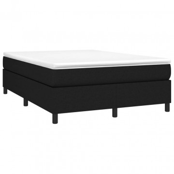 Cadru de pat box spring, negru, 140x200 cm, textil - Img 3