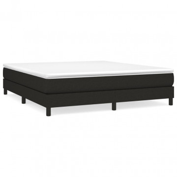 Cadru de pat box spring, negru, 160x200 cm, textil - Img 2