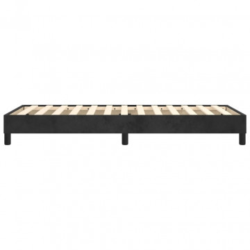 Cadru de pat box spring, negru, 90x190 cm, catifea - Img 5