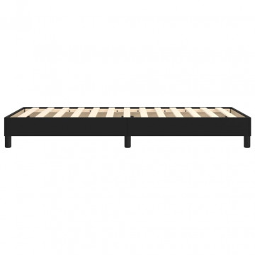 Cadru de pat box spring, negru, 90x190 cm, piele ecologică - Img 5