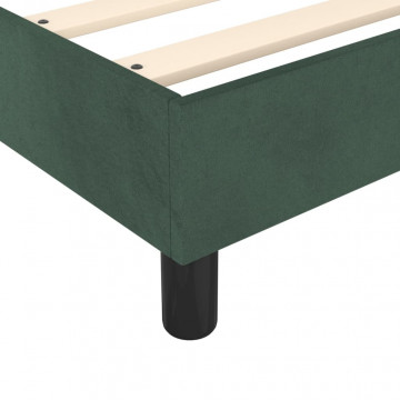 Cadru de pat box spring, verde închis, 90x190 cm, catifea - Img 6
