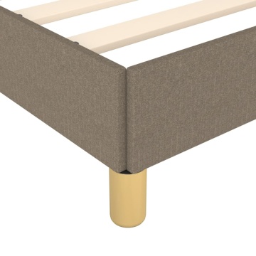 Cadru de pat cu tăblie, gri taupe, 100x200 cm, textil - Img 7