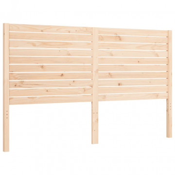 Cadru de pat cu tăblie, king size, lemn masiv - Img 7