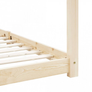 Cadru de pat de copii, 80 x 160 cm, lemn masiv de pin - Img 8