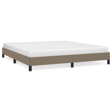 Cadru de pat fără saltea, gri taupe, 180x200 cm, textil - Img 2