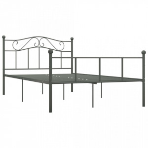 Cadru de pat, gri, 140 x 200 cm, metal - Img 2