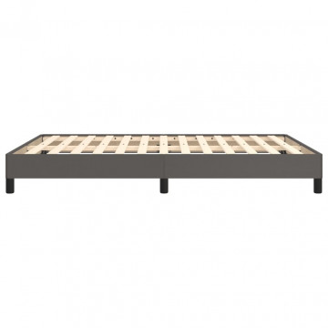 Cadru de pat, gri, 140x190 cm, piele ecologică - Img 5