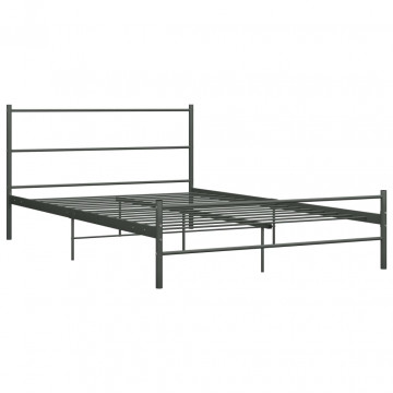 Cadru de pat, gri, 160 x 200 cm, metal - Img 2