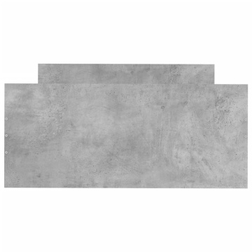 Cadru de pat, gri beton, 90x190 cm, lemn prelucrat - Img 4